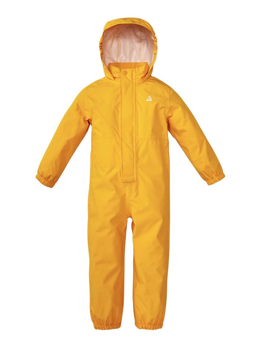 RIPZONE 2T Yellow Hooded Waterproof Kids One-Piece Rain Suit